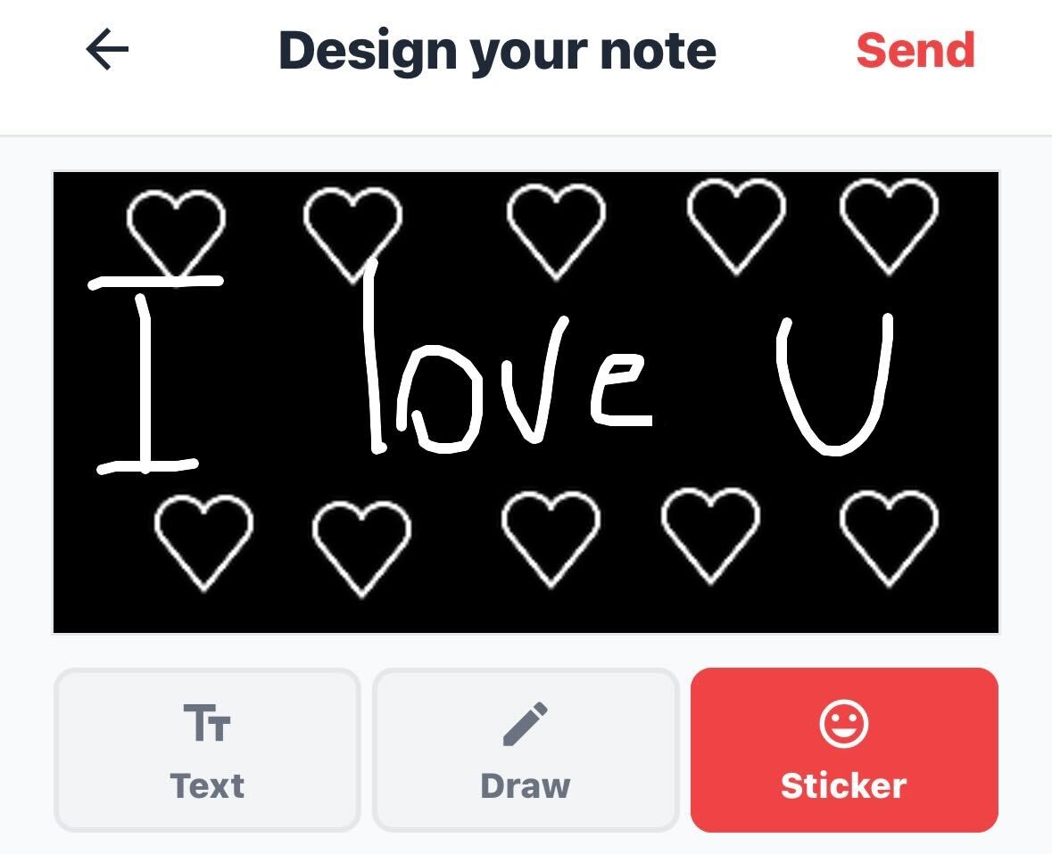 Designing a note in the KEEP app.