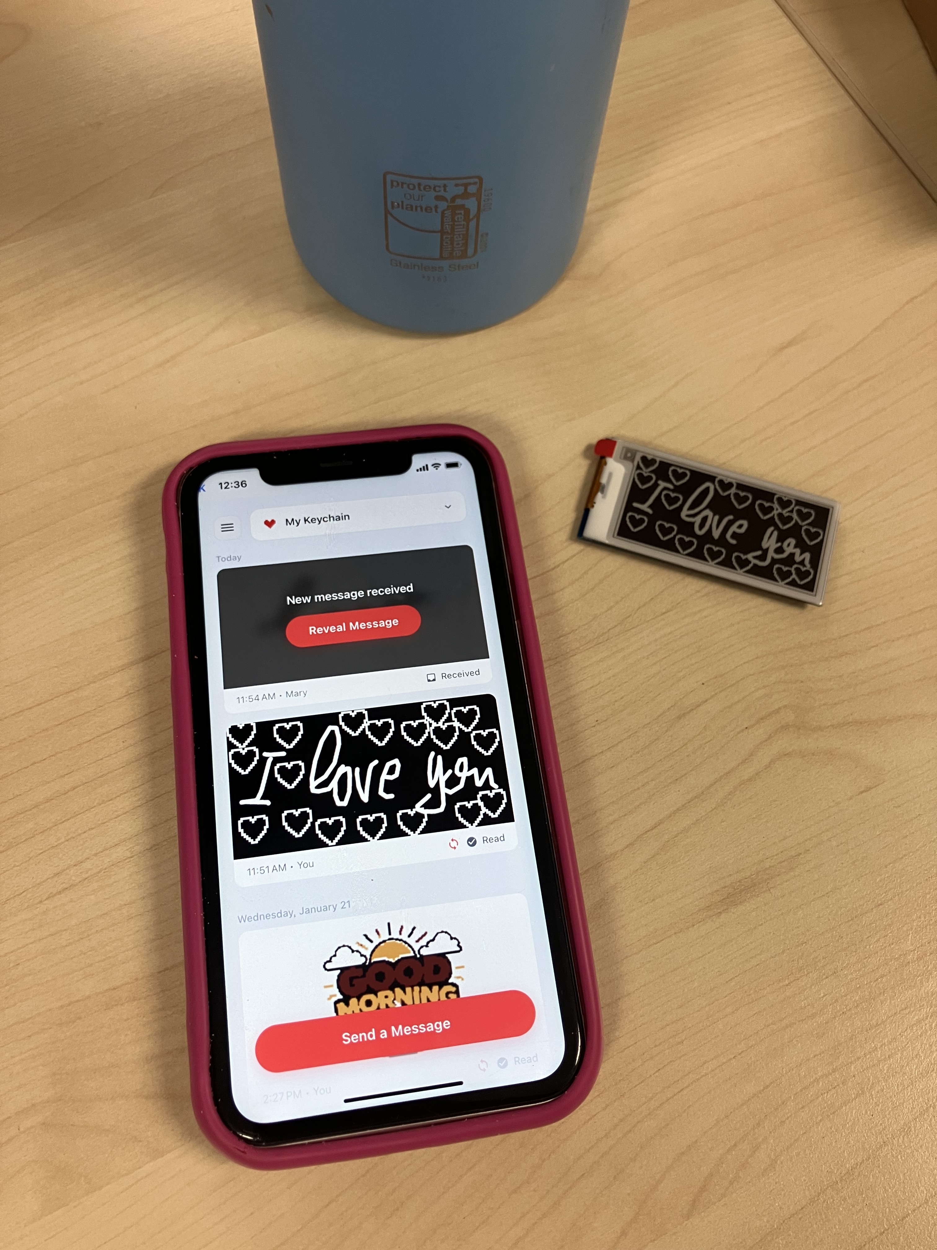 An early electronics-only KEEP prototype with the app.